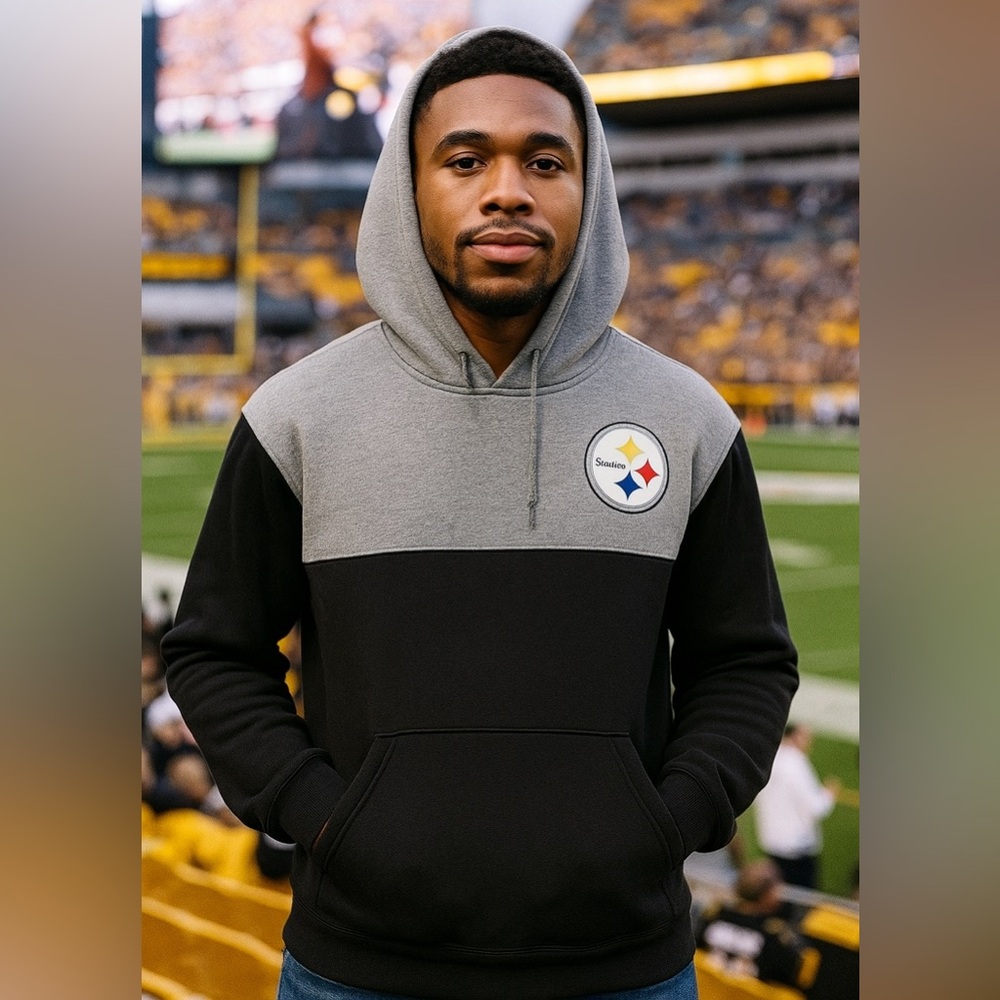 NFL Hoodie - 2-Tone STEELER’S Black/Gray